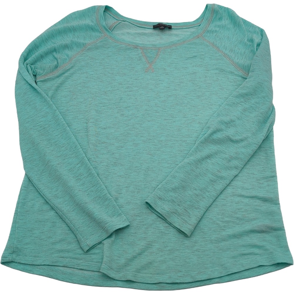The Limited Womens Aqua Heather Raglan Long Sleeve Top Crew Neck Size M